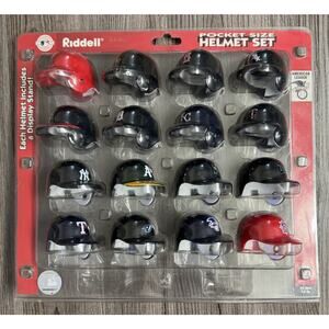MLB American League Riddell Pocket Size Helmet Set